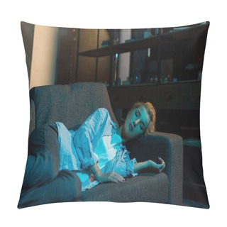 Personality  Woman Sleeping On Sofa Pillow Covers