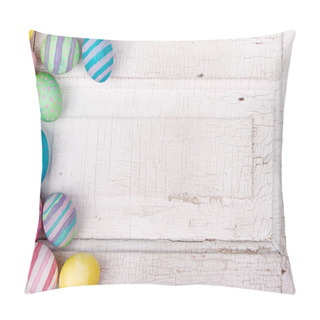 Personality  Easter Eggs On A Cracked Antique Background Pillow Covers