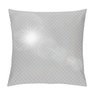 Personality  Shining Glare Rays, Lens Flare, Sun Flare. Pillow Covers