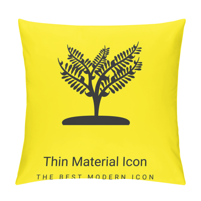 Personality  Big Plant Like A Small Tree minimal bright yellow material icon pillow covers