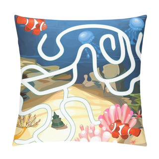 Personality Underwater World Maze Pillow Covers