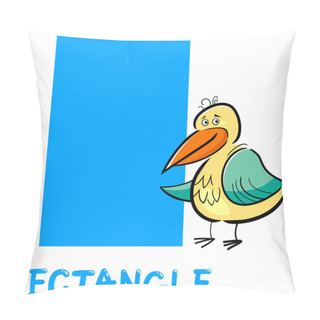 Personality  Rectangle Shape With Cartoon Bird Pillow Covers