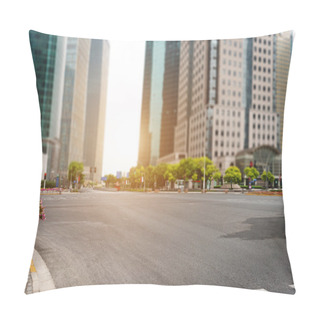 Personality  The Century Avenue Of Street Scene In Shanghai Lujiazui Pillow Covers