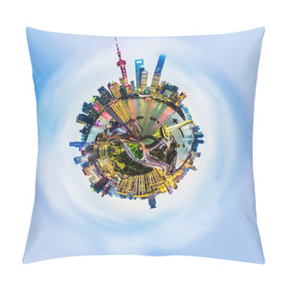 Personality  Overpopulated Urban Planet Covered In City Buildings Pillow Covers