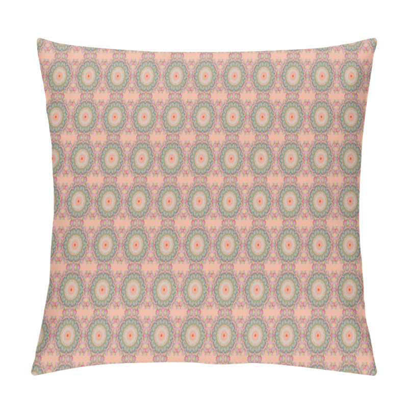Personality  Ornamental vivid wallpaper. Bright seamless pattern with geometric ornament in Christmas traditional colors (multicolored over beige). Ethnic and tribal motifs. Colorful abstract background. pillow covers