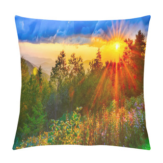 Personality  Blue Ridge Parkway Late Summer Appalachian Mountains Sunset West Pillow Covers
