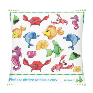 Personality  Illustration Educational Game For Children - Find Picture Without Copy Pillow Covers