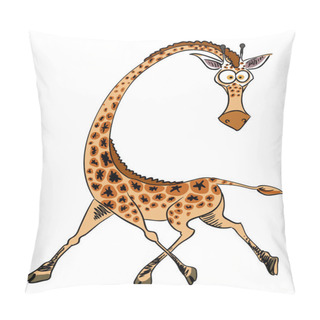 Personality  Cartoon Image Of Giraffe Pillow Covers