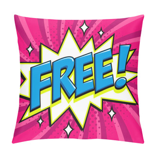 Personality  Free - Comic Book Style Word On A Purple Background. Free Banner In Pop Art Comic Style. Color Summer Banner In Pop Art Style Ideal For Web. Decorative Background With Bomb Explosive. Pillow Covers