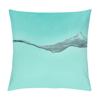 Personality  Wavy Transparent Water On Turquoise Background With Drops Pillow Covers