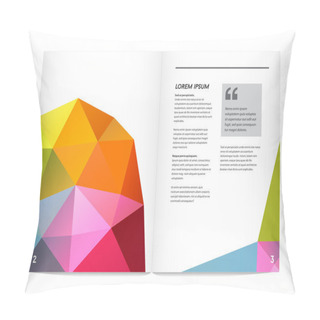 Personality  Letterhead And Geometric Triangular Design Brochure Pillow Covers