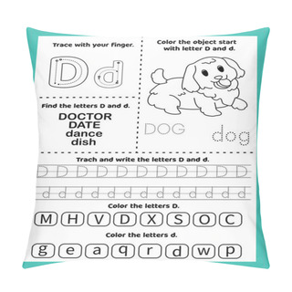 Personality   Letter And Number Tracing Worksheet Pillow Covers