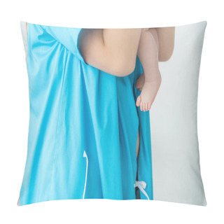 Personality  Cropped View Of Young Mother Holding Her Child In Hospital  Pillow Covers