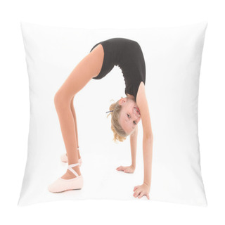 Personality  Ballerina Girl Back Bend With Clipping Path Pillow Covers
