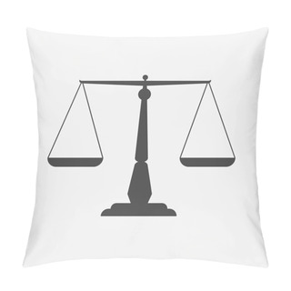 Personality  Scales Of Justice Monochrome Icon Pillow Covers
