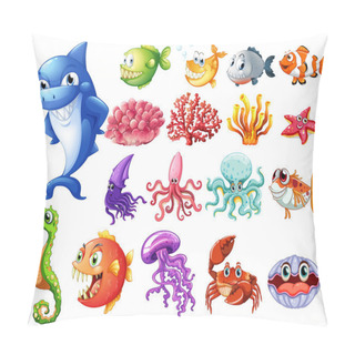 Personality  Sea Creatures Set Pillow Covers
