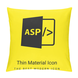 Personality  Asp File Format Symbol Minimal Bright Yellow Material Icon Pillow Covers
