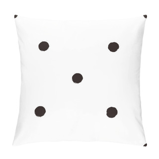 Personality  Polka Dot Black And White Painted Seamless Pattern Pillow Covers