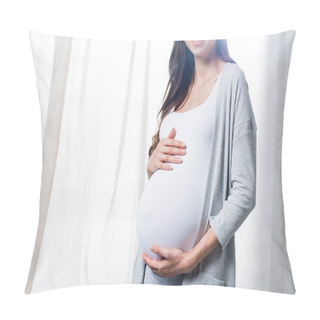 Personality  Pregnant Woman Touching Belly Pillow Covers
