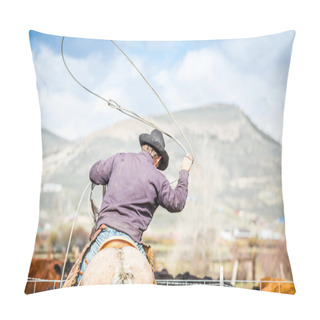 Personality  Cowboys Catching Newly Born Calves Pillow Covers