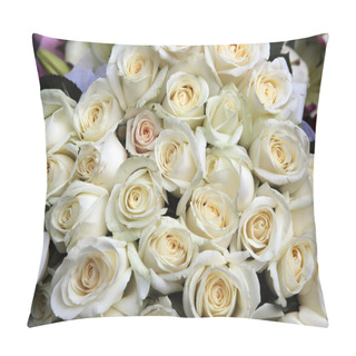 Personality  White Roses Background Pillow Covers