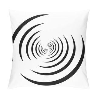 Personality  Spiral Design Element. Swirl, Twirl, Whirl Illustration Pillow Covers