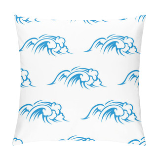 Personality  Curling Breaking Waves Seamless Pattern Pillow Covers