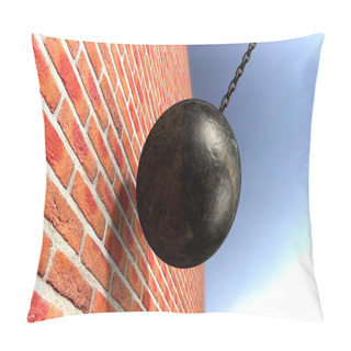 Personality  Wrecking Ball Hitting Wall Pillow Covers