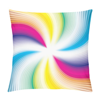 Personality  Abstract Digital Background Image - Colorful Wavy Lines Pillow Covers