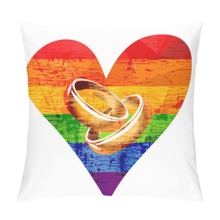 Personality  Rainbow Heart-10 Pillow Covers
