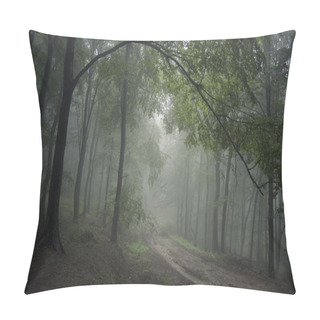 Personality  Road Through A Green Forest Pillow Covers