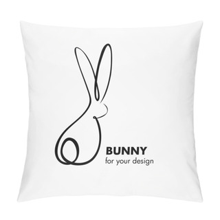 Personality  Bunny Or Rabbit Sketch Pillow Covers