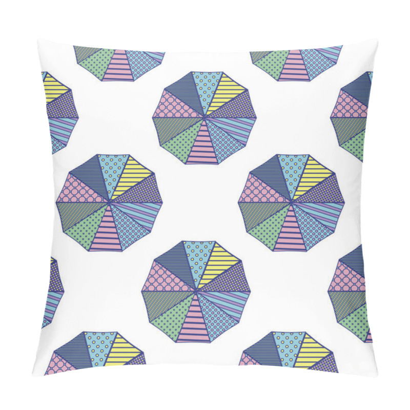 Personality  Parasols From Above With Geometric Designs In A Summery Color Scheme. Pillow Covers
