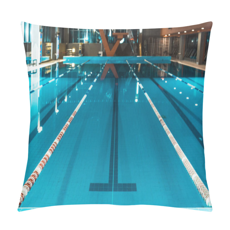 Personality  lanes of a competition swimming pool pillow covers