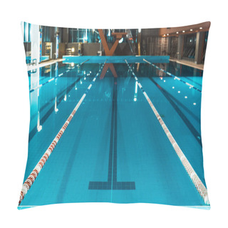 Personality  Lanes Of A Competition Swimming Pool Pillow Covers