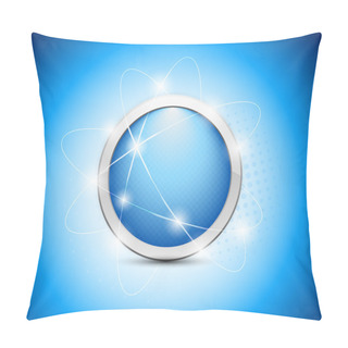 Personality  Abstract Blue Button Pillow Covers