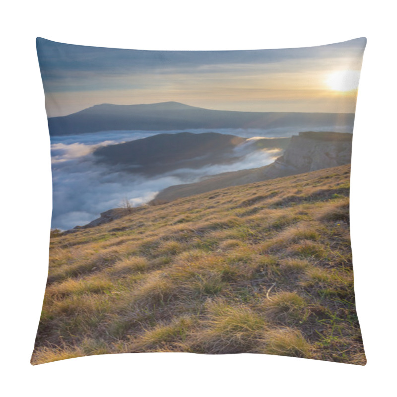 Personality  Sunset in a mountains pillow covers