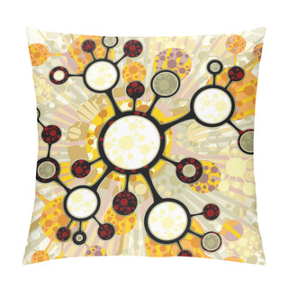Personality  Funky Vector Background. Pillow Covers