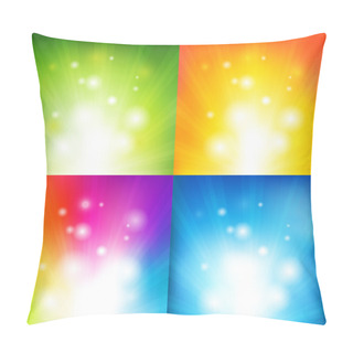 Personality  Color Backgrounds With Beams Pillow Covers