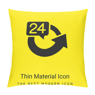 Personality  24 Hours Minimal Bright Yellow Material Icon Pillow Covers