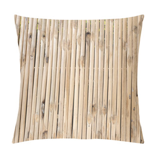 Personality  Dry Bamboo Fence Background Pillow Covers