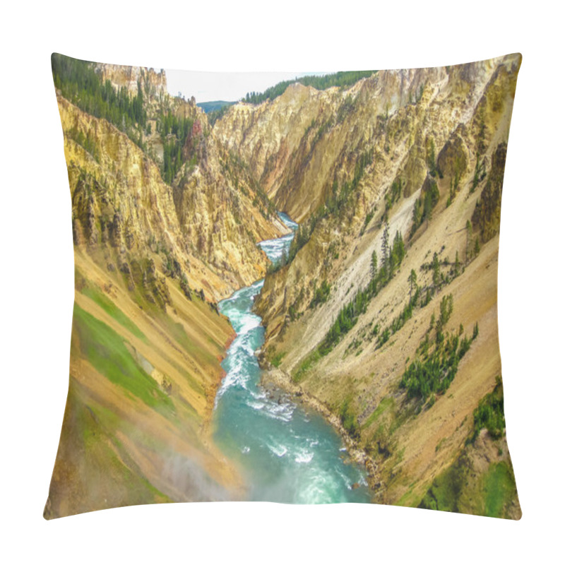 Personality  Lower Falls in Yellowstone pillow covers