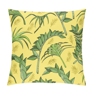 Personality  Jungle Seamless Pattern With Tropical Plant Pillow Covers