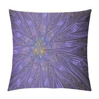 Personality  Fabulous Fractal Pattern In Blue. Pillow Covers