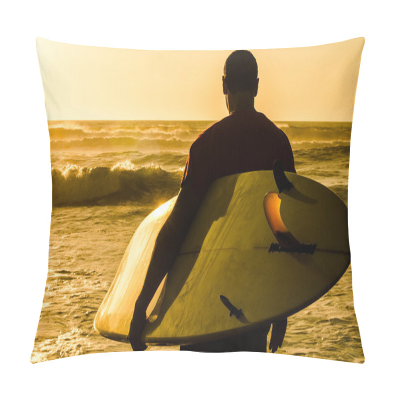 Personality  Surfer Watching The Waves Pillow Covers