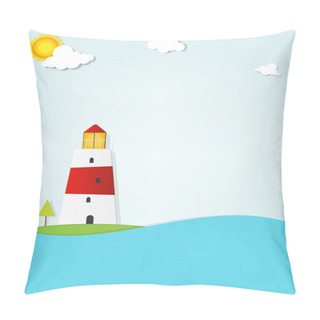 Personality  Lighthouse By The Sea Pillow Covers