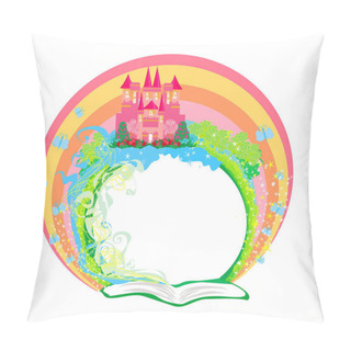 Personality  Magic World Of Tales, Fairy Castle Appearing From The Book - Frame Pillow Covers