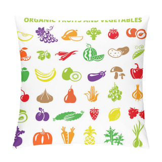 Personality  Color Fruits Vegetables Pillow Covers