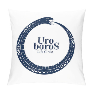 Personality  Ouroboros Snake In A Shape Of Circle, Endless Cycle Of Life And  Pillow Covers