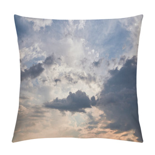 Personality  Dark Clouds On Blue Sunlight Sky Background Pillow Covers